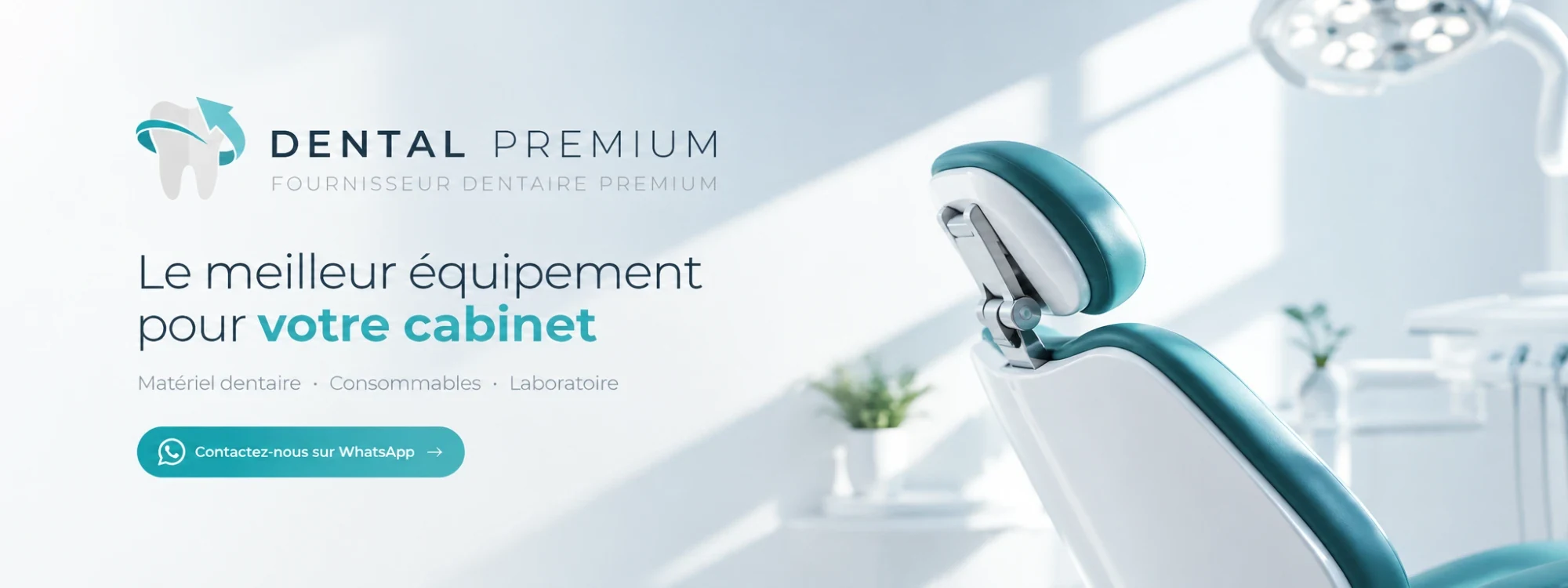Dental Premium, le meilleur équipement pour votre cabinet : matériel dentaire, consommables, laboratoire. Contactez-nous sur WhatsApp